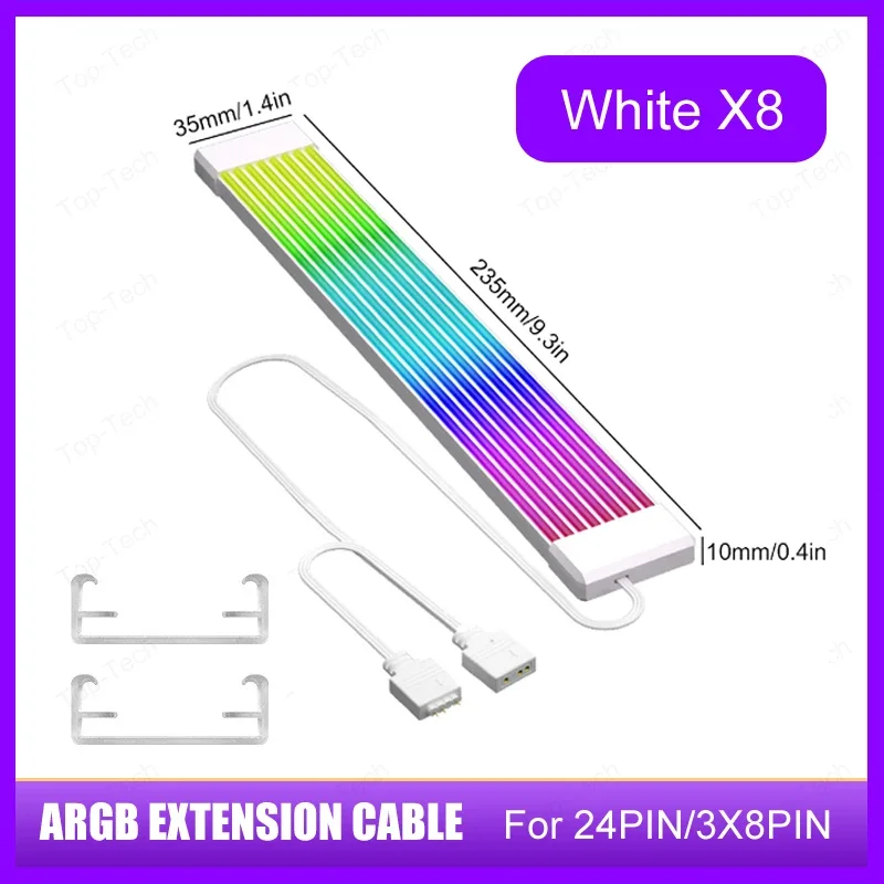 5V 3Pin ARGB Sync PC Kabel 8/24PIN Motherboard Power Verlängerung Kabel Flexible LED Streifen Licht DIY Kit Grafikkarte 8Pin 6PIN Kabel