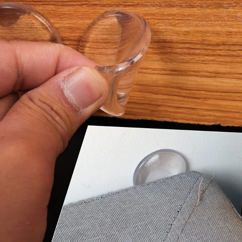 Soft Silicone Non-slip Door Stoppers Round Clear Muffler Wall Protectors Self-adhesive Door Handle Bumper Anti-crash Pads 6Pcs
