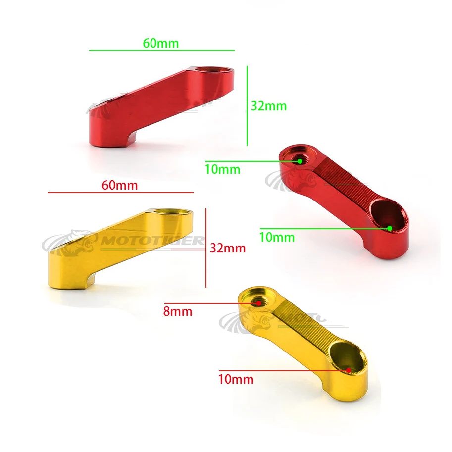 Motorcycle Rearview Mirrors Motorcycle Mirror Motorcycle Mirrors Motorcycle Mirror Mount Motorcycle Mirror Bracket 8mm 10mm Extension Universal Adapter Aluminum Alloy Base Screw Bracket Motorbike Accessories