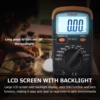 Digital Capacitance Meter with LCD Backlight Display High Accuracy 6000 Counts Capacitor Tester Kit with Crocodile Clips 5