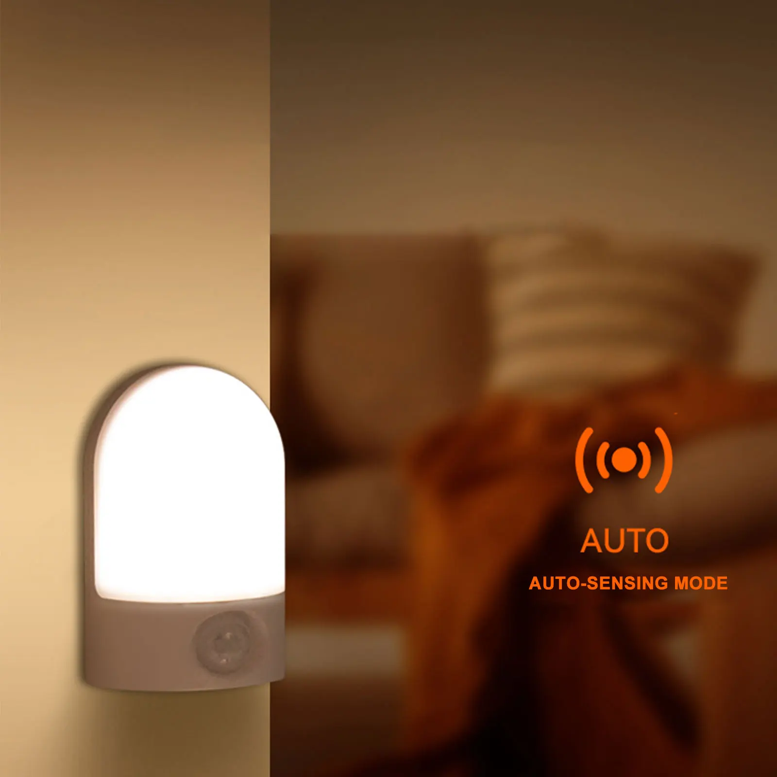 

Motion Sensor LED Light USB Nightlights Rechargeable Lamp for Kitchen Bedroom Stairs Cabinet Hallway Closet Wardrobe Night Light