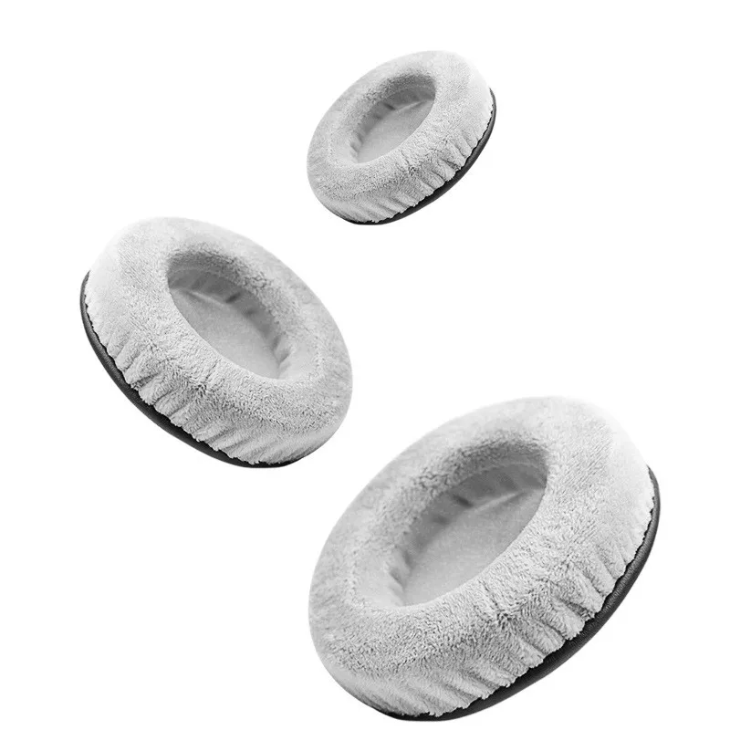 2pcs Earpad Velvet 60 65 70 75 80 85 90 95 100 105 110MM 헤드폰 이어 패드 헤드셋 폼 쿠션 귀마개 블랙 그레이