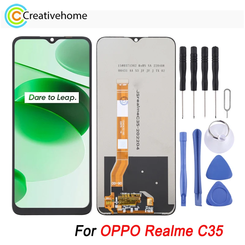 

High Quality AMOLED Material LCD Screen and Digitizer Full Assembly For OPPO Realme C35