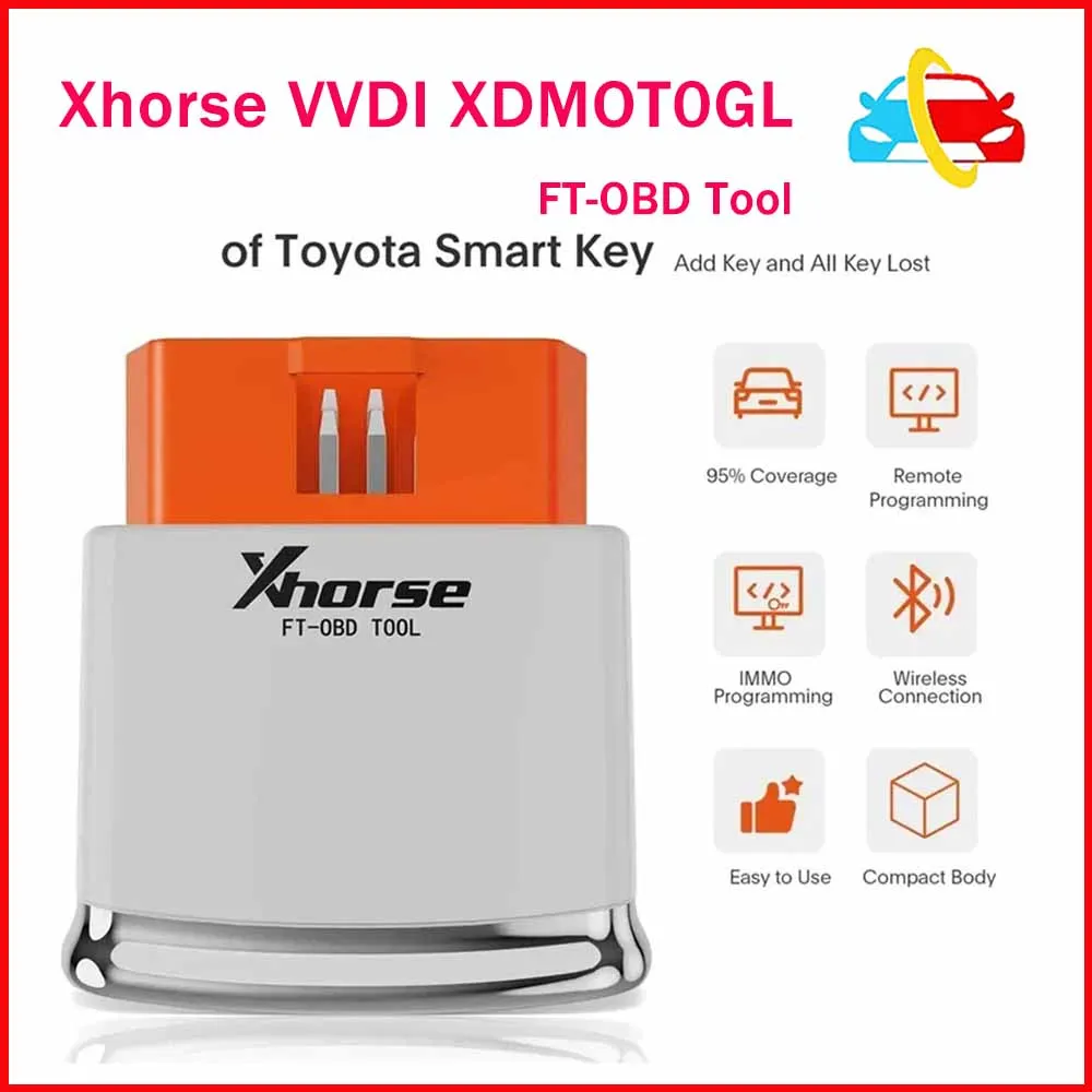 

Xhorse MINI OBD TOOL FT-OBD Programming XDMOT0GL for Toyota Smart Key Support Add Key and All Key Lost Works With Xhorse MAX PRO