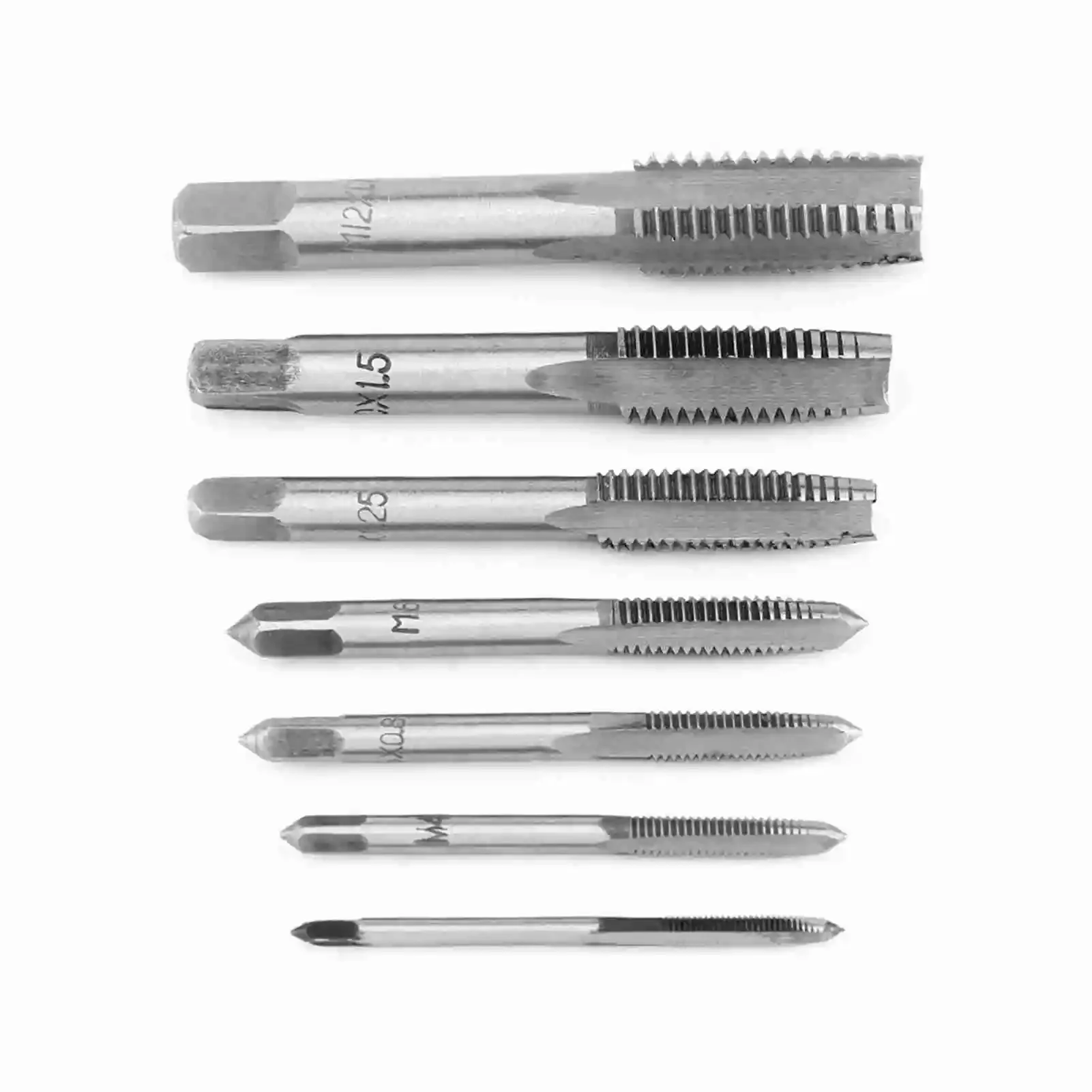 7개 미터 나사 강철 탭 태핑 도구 M3, M4, M5, M6, M8, M10, M12