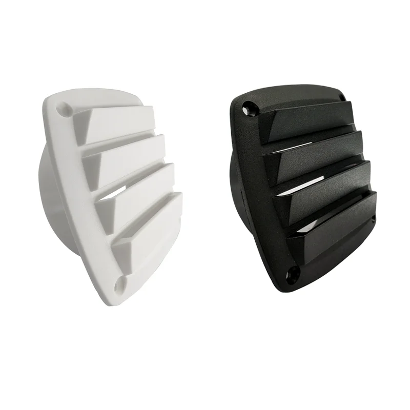 

ISURE MARINE 4" Black/White Plastic Ventilation Louvered Vents Marine Boat Yacht Hull Air Vent