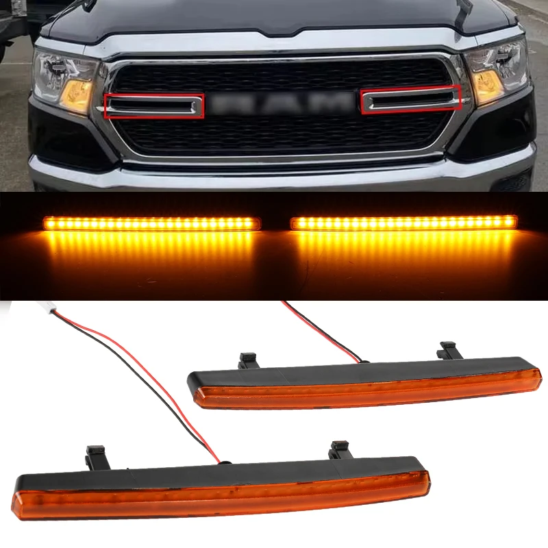 Front Grill Side Cover Trim Decor For Dodge Ram 1500 2500 3500