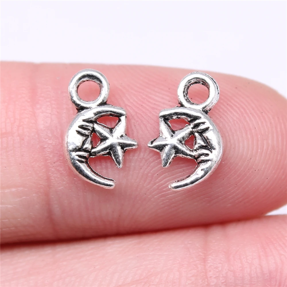 

Подвески 12x7 мм в виде звезды и Луны, 600 шт.