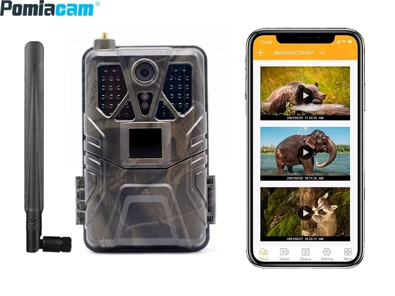 

HC-910Pro 4G APP Remote Control Hunting Cam 36MP 4K/30FPS Live Stream Wildlife Trail Cameras For Hunting Camouflage trap