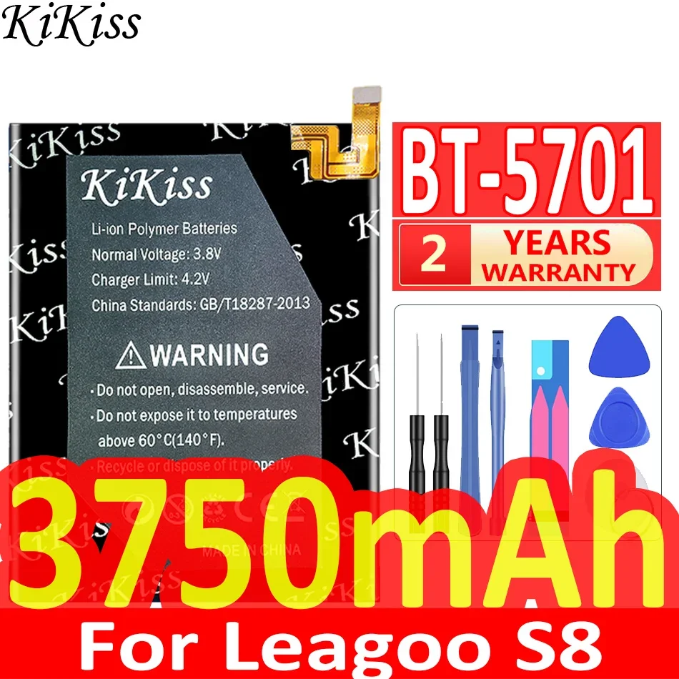 Kikiss Batteria Di Alta Qualità 3750Mah Per Leagoo S8 S 8 Bt-5701 Bt5701 Bt 5701 Batterie Batteria + Strumenti Gratuiti