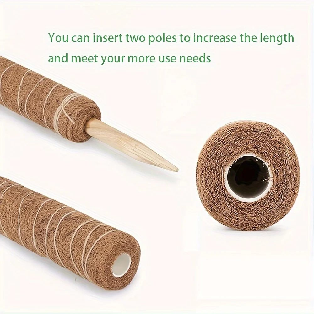 Moss Pole for Climbing Plants Coir Totem Pole Plant Support 2 Pack
