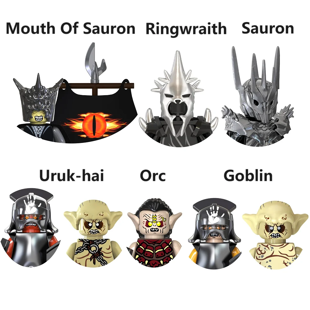 

Новинка TV6402 «Властелин Колец» Orc Uruk-hai Goblin Sauron gandorf Saruman Frodo Набор строительных блоков мини Экшн-Фигурки игрушки