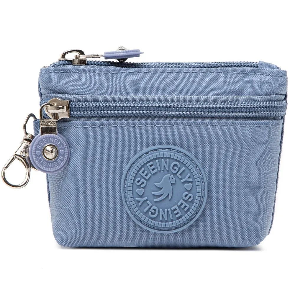 Sleek Women's Nylon Waterproof Wallet with Keychain & Coin Holder
