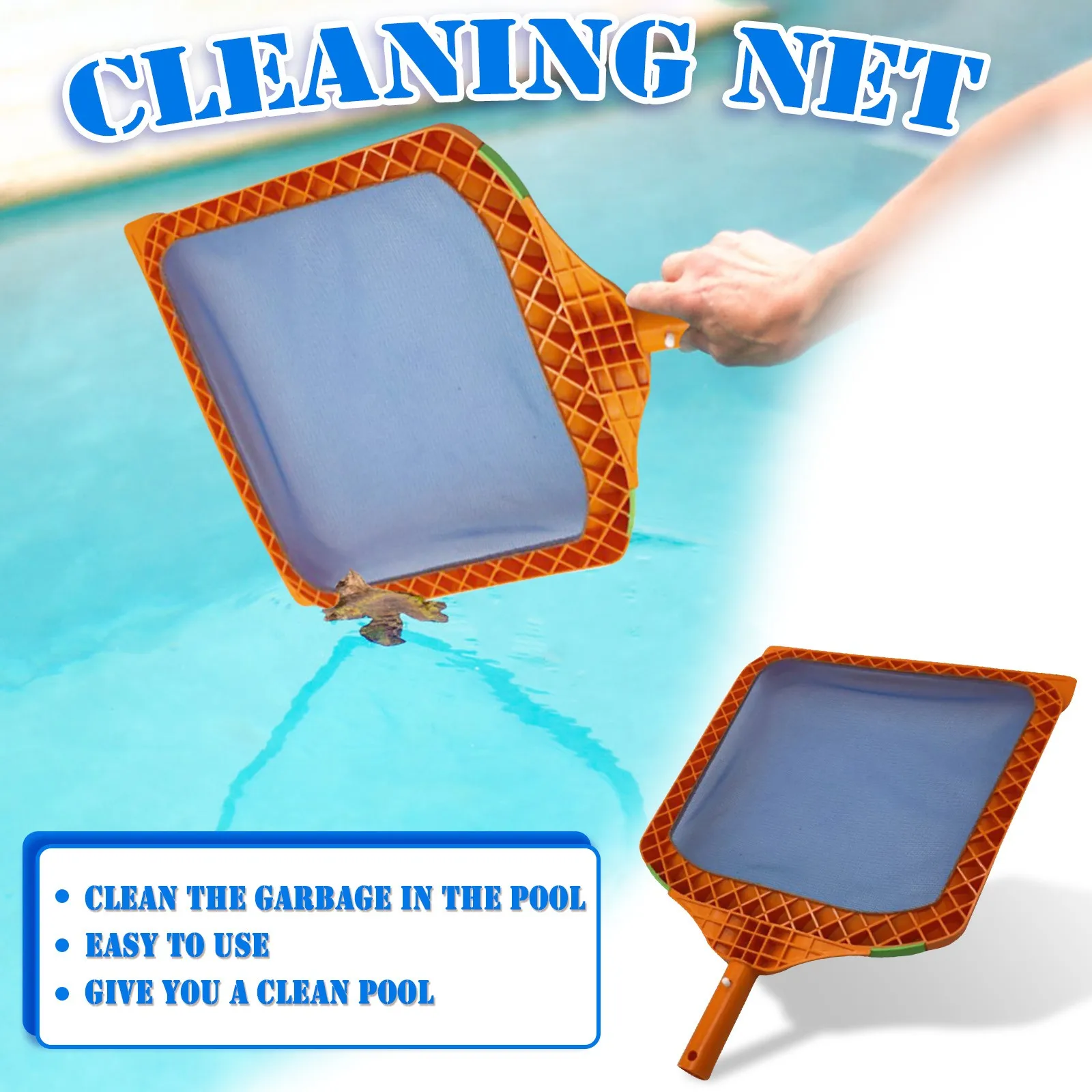 Professional Leaf Rake Deep Bag Swimming Pool Skimmer Net With