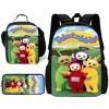Child School ute Cartoon T-Teletubbies Backpack with Lunch Bags ,Pencil Bags ,School Bags for Boys Girls Best Gift