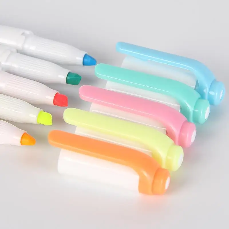 Highlighter Pen 24 Colors Double Headed Highlighter Pen Kawaii Marker Candy Colored Markers School Office Art Stationery