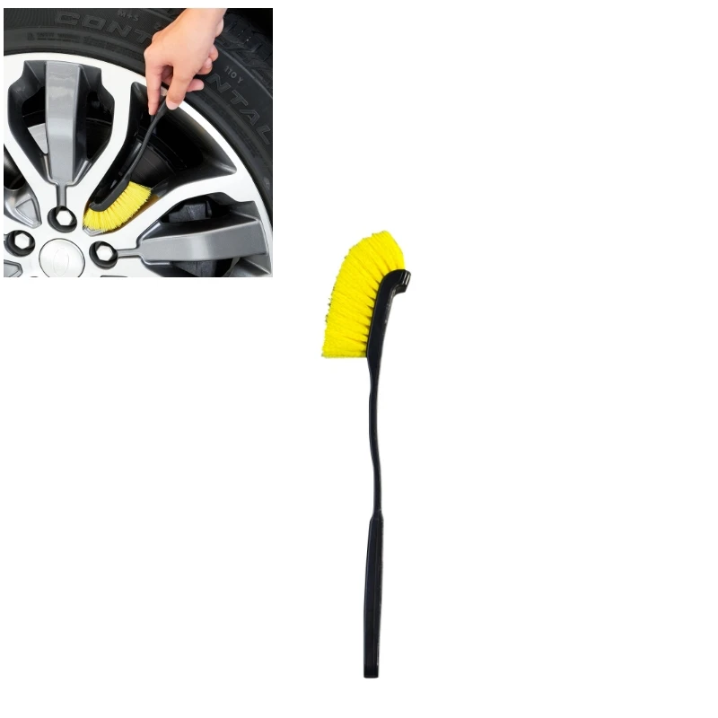 

Car Wheel Tire Rim Detailing Brush Truck SUV Wheel Wash Cleaning Detail Brushes with Plastic Handle Auto Washing Cleaner Tools