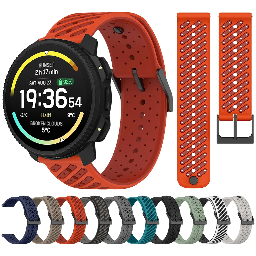 Two-Tone Silicone Strap - 22mm Wristband Replacement Band Bracelet