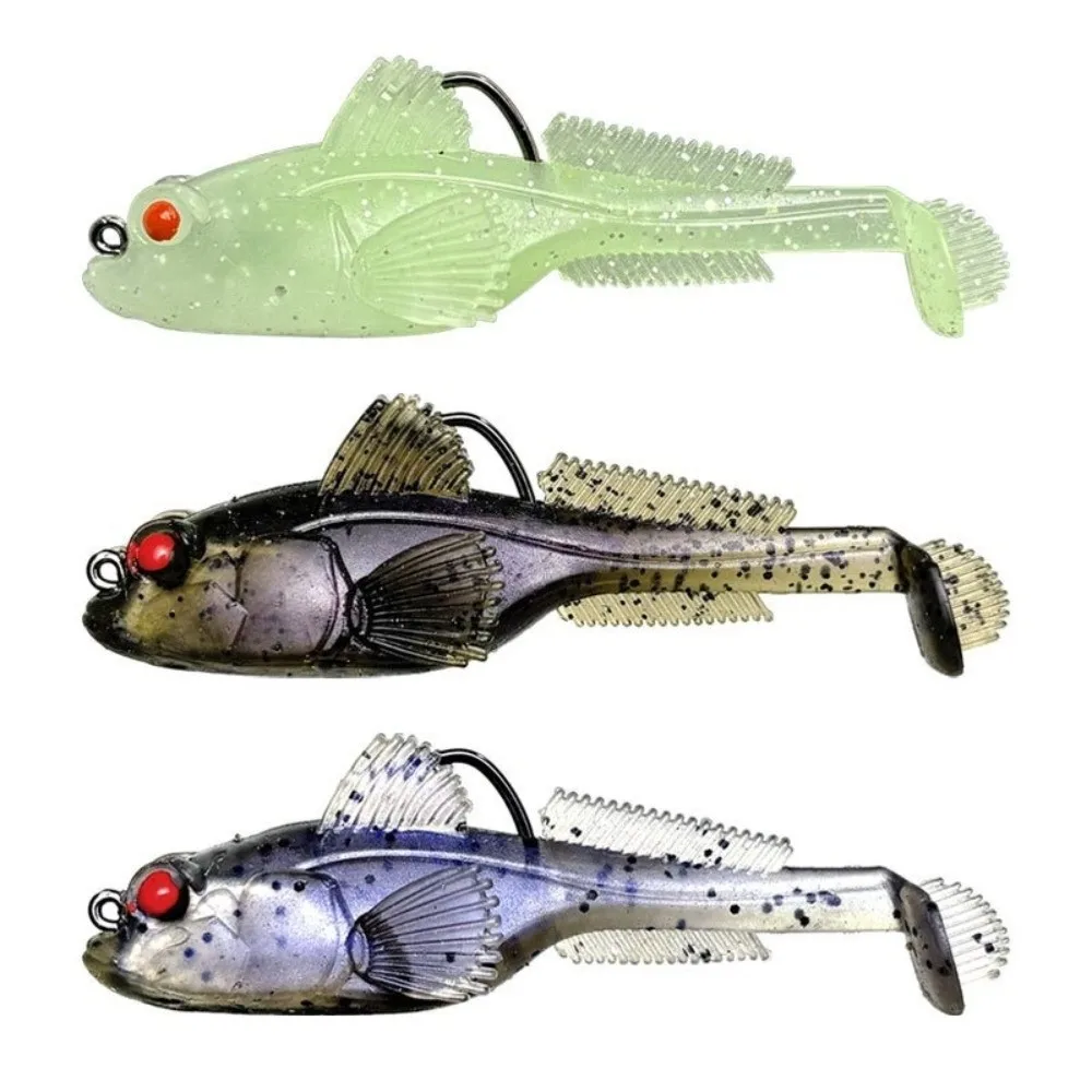 2pcs 9g Weight Silicone Goby Lure 12g Weight Perch Tackle TPE Fishing Lure Soft Material Jig Hook Swimbaits Jigging Technique