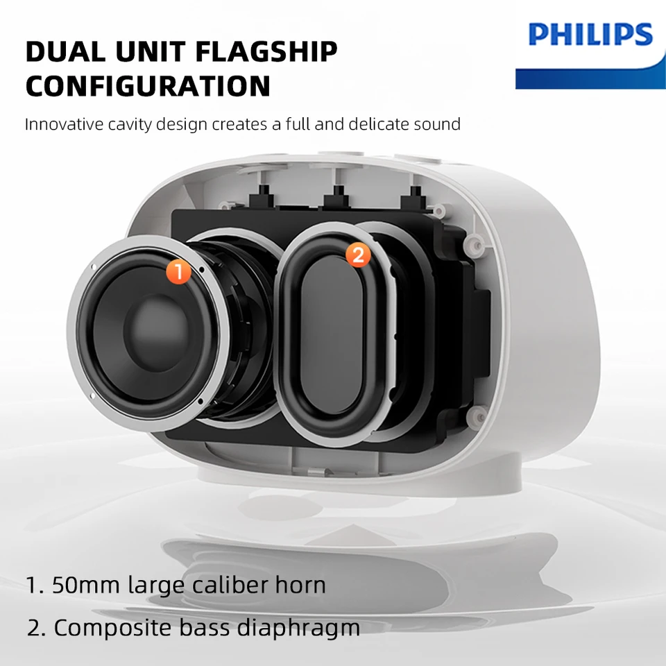 Philips TAS2909 Wireless Bluetooth Speaker Home Desktop Smart