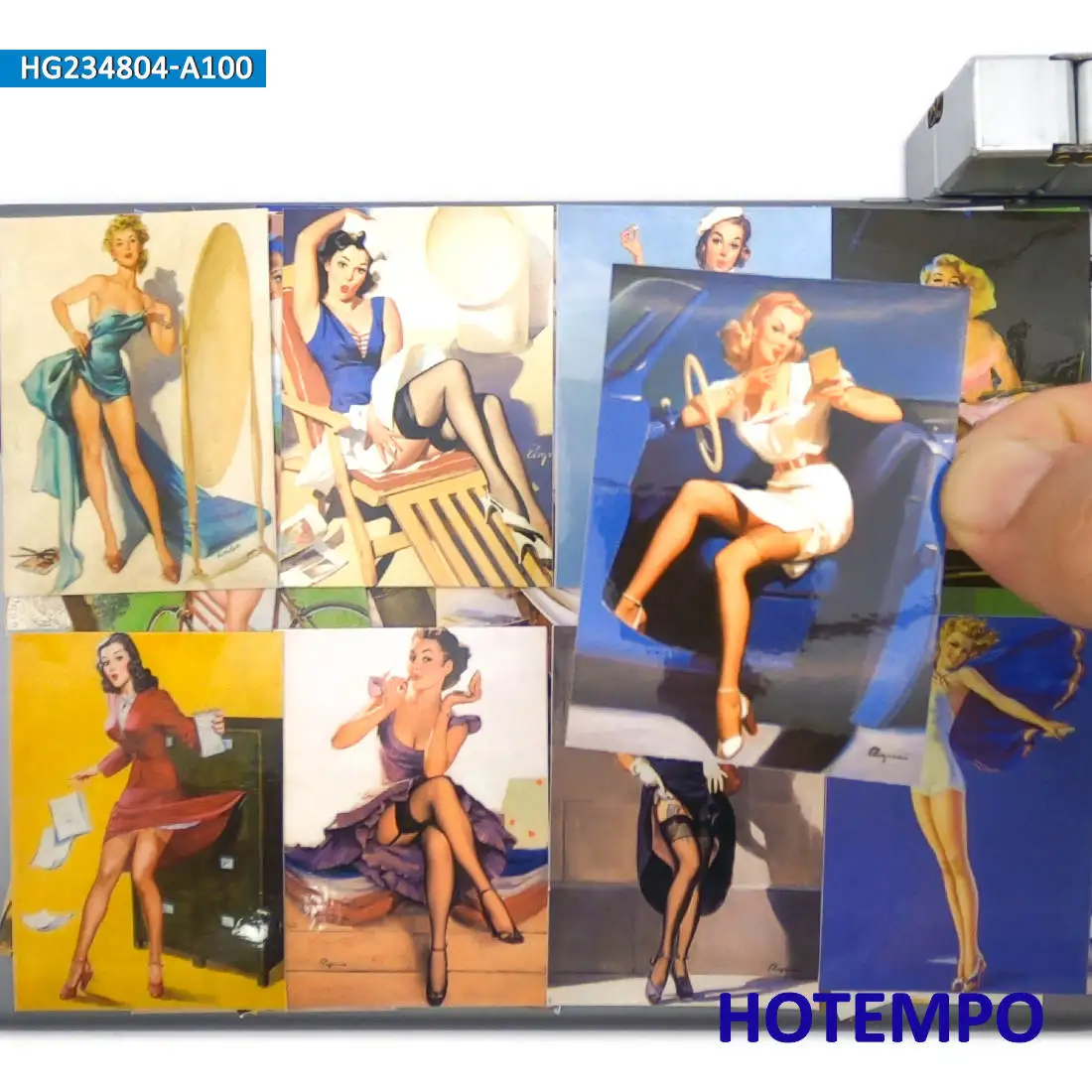 20/30/50/100 Stück, Sexy Beauty Girl Aufkleber, Retro-Mode-Poster, Pinup Girl Aufkleber, für Laptop, Gepäck, Fahrrad, Auto, Motorrad, Skateboard, Helm, Gitarre, Telefon-Aufkleber – Detail 4