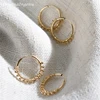 20MM Hoop Earrings 14K Gold Filled Gold Beads Earrings Minimalism  Gold Jewelry Brincos Pendientes Boho Earrings 5