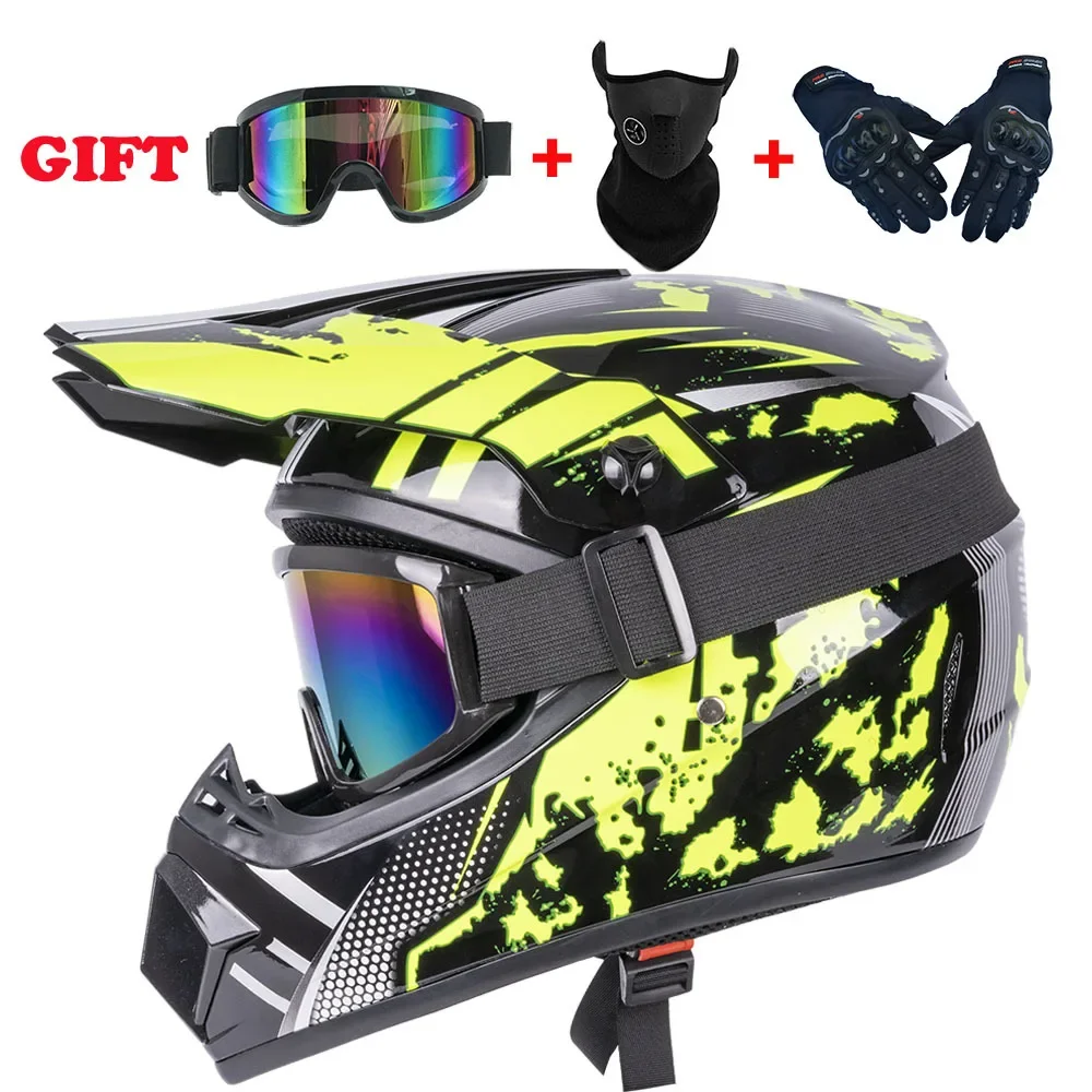 Full Face Motorcycle Helmet Off-road Motorbike Free Shipping Send 3 Gifts Downhill AM DH Cross Capacete Motocross Casco helmets 2