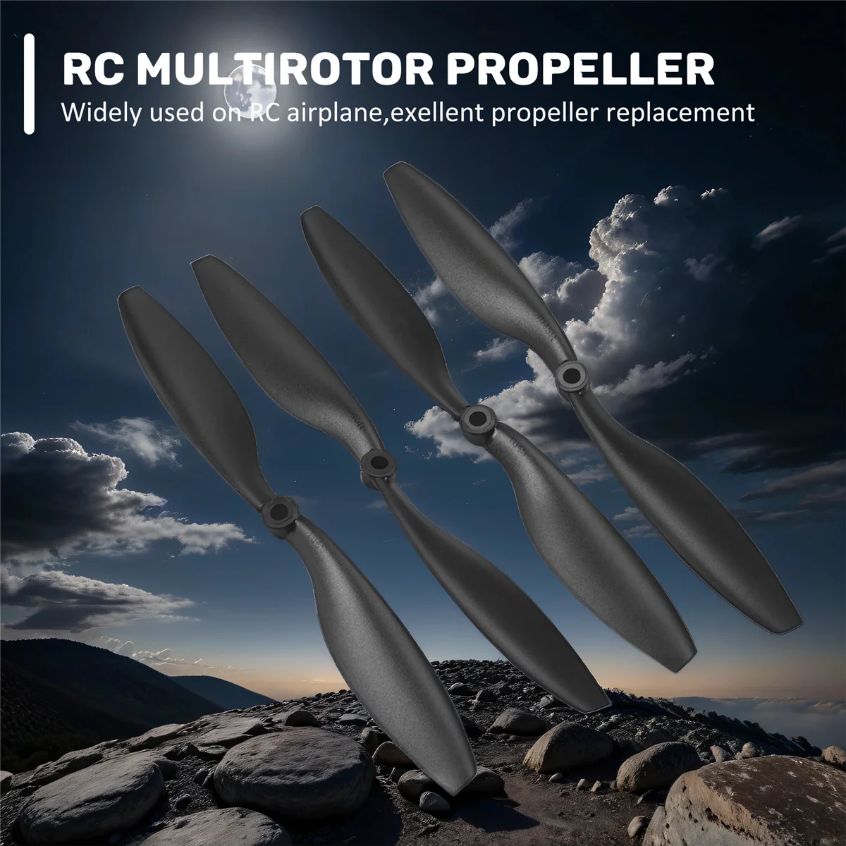 ABQR 4x Hélice RC 10x4.5 pouces CW/CCW pour Multirotor Drone