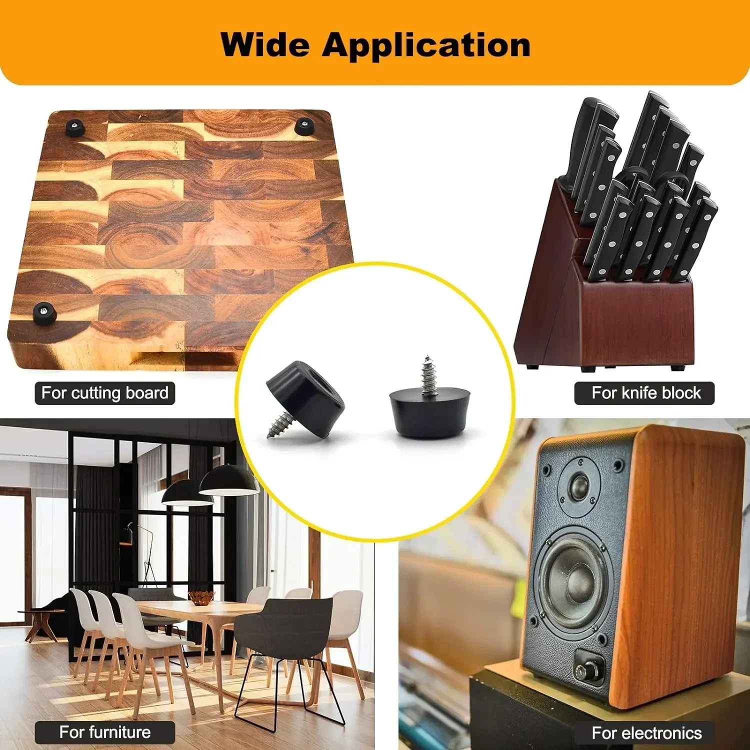 8-80pcs Rubber Feet Pads Floor Protectors Chair Furniture Leg Cover Speaker Cabinet Bottom Tips Absorber Non-slip Gaskets furniture foot pads