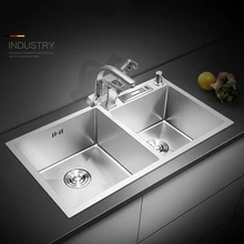 мойка Š“Š»Ń ŠŗŃŃ
ни 304 Stainless Steel Kitchen Sink Household Improvement Double Bowl Washing Vegetalbe Kitchen Under Counter Basin
