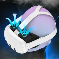 Cooling Fan Face Cover Facial Interface Radiator with RGB Light Cool Mask for Meta Quest 3 Accessories - Image 2