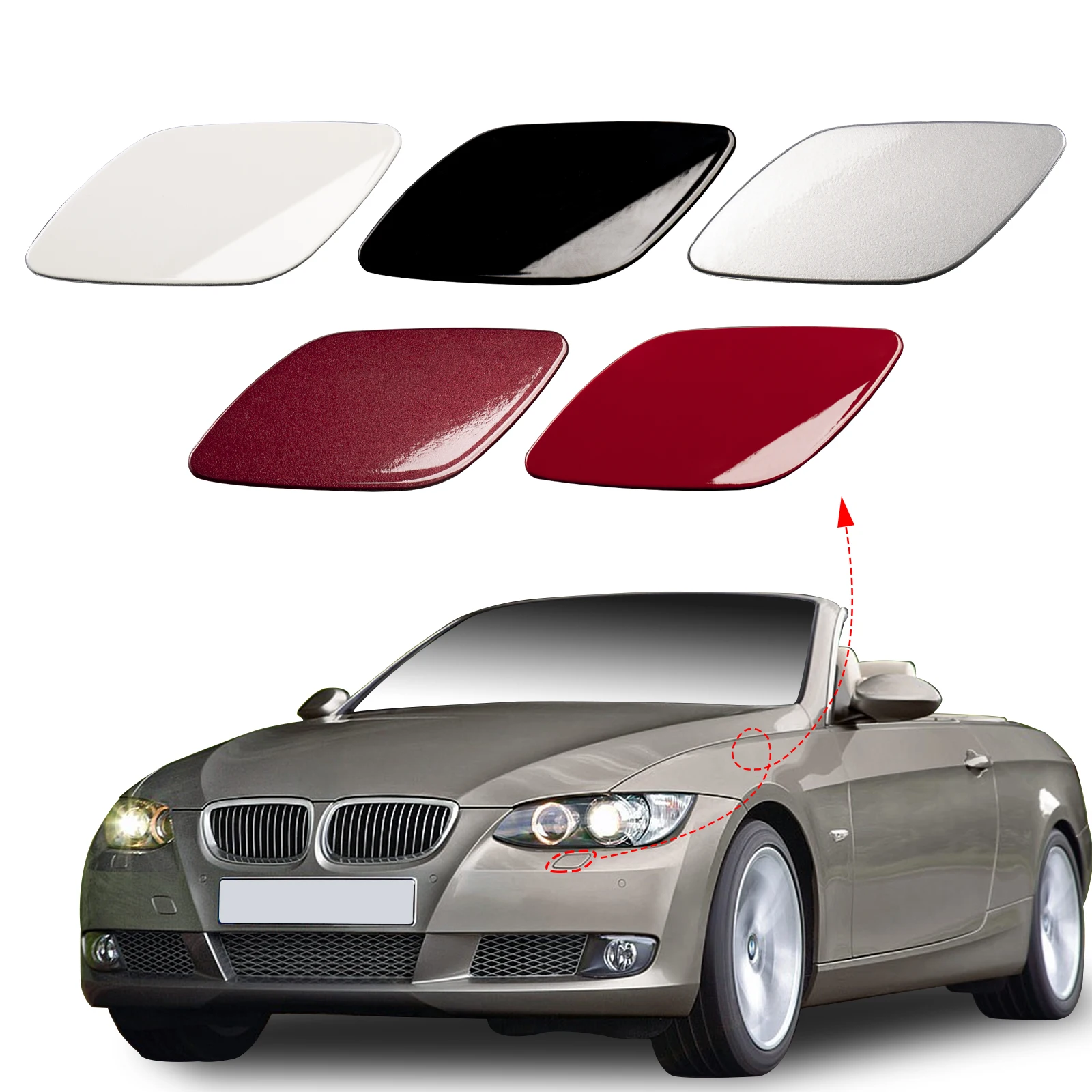Front Bumper Headlight Washer Cover Cap For 20072010 Bmw 328i 335i E92 E93 Coupe Convertible