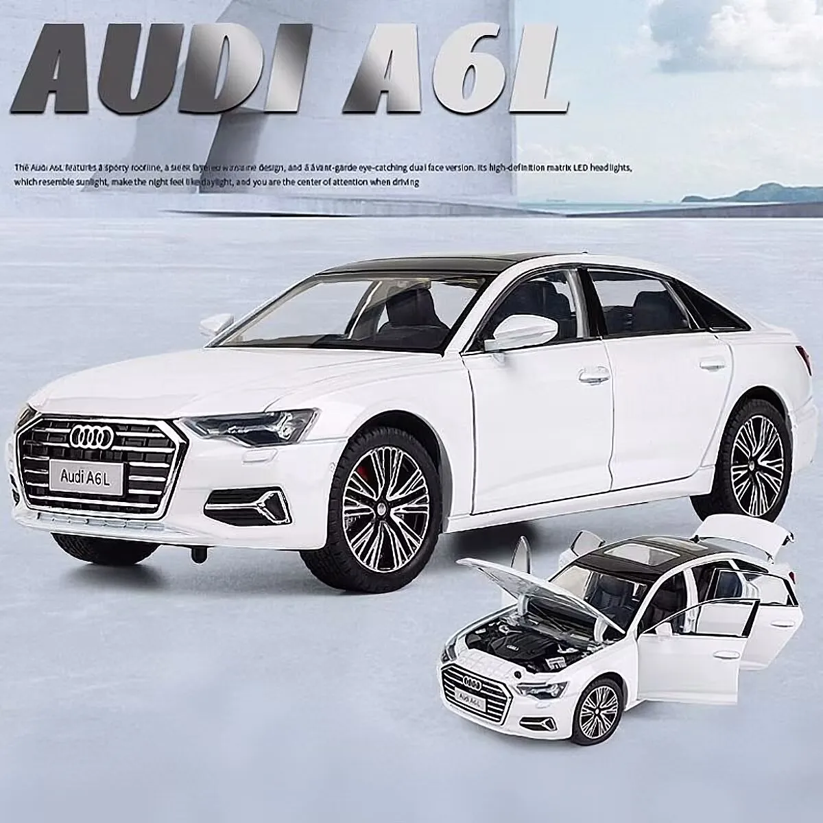 1:24 2025 AUDI A6 Alloy Car Model Diecast & Toy Metal Vehicle Car