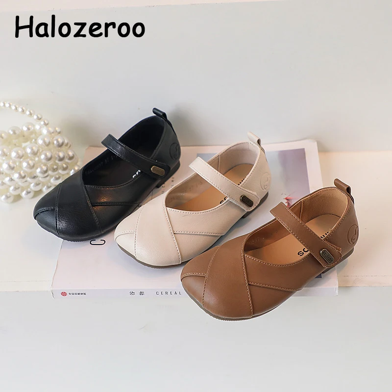 

New Autumn Kids Genuine Leather Shoes Baby Girls Shoes Children Brand Princess Shoes Dress Shoes Fashion Ballet Flats Mary Jane