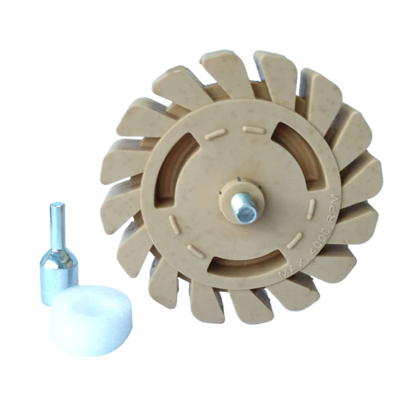 

Rubber Eraser Wheel Pad with Drill Adapter Polishing Wheel 1/4" Decal Remover for Car Decals Vinyl Stickers Quick Polish