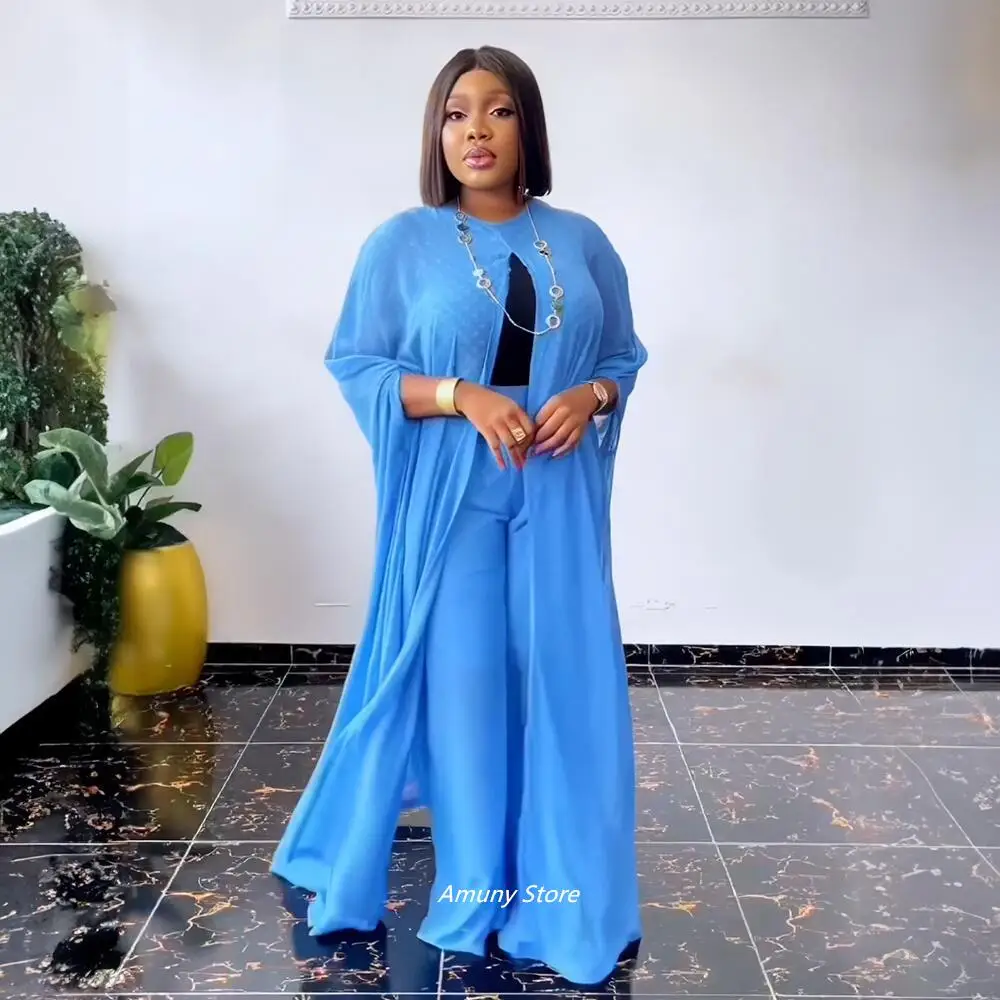 

Factory Direct Sale plus size women's sets+Slip dress African Dresses New small origin jacquard chiffon fabric