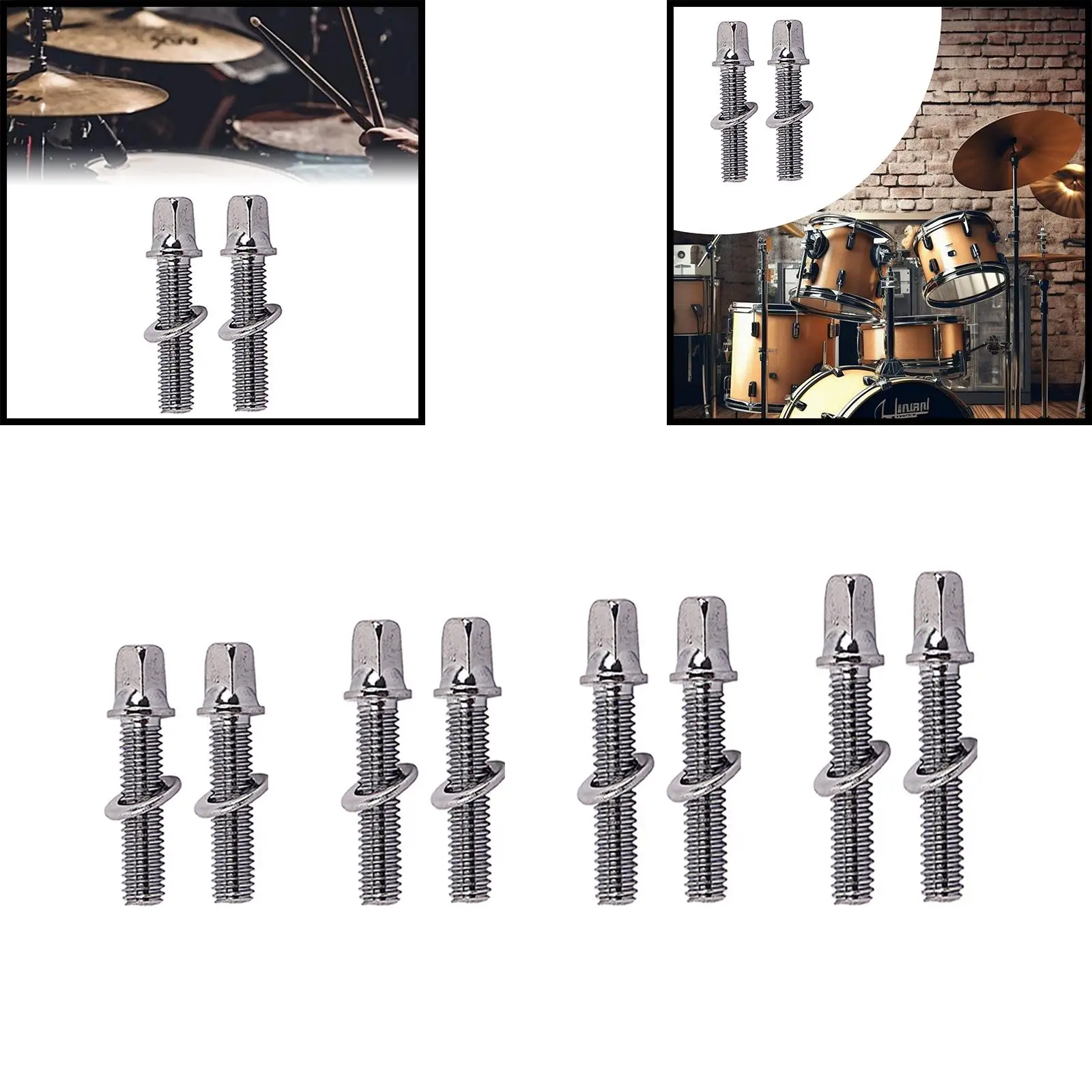 

Drum Set Screw Drum Tension Rods Hardware for Drum Racks Snare Drums Parts