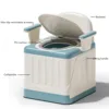 Bedside Commode Strong Load Bearing Anti Slip Bottom Space Saving Adults Folding Portable Toilet with Arms for Home for Elderly 5