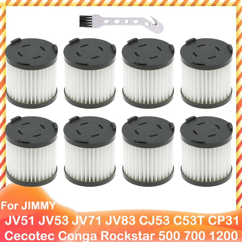 Compatible for JIMMY Handheld Cordless Vacuum JV51 JV53 JV71 JV83 CJ53 C53T CP31 Conga Rockstar 300 500 700 1200 Ultimate Filter original hepa filter for xiaomi jimmy jv51 jv53 jv83 handheld cordless vacuum cleaner gray