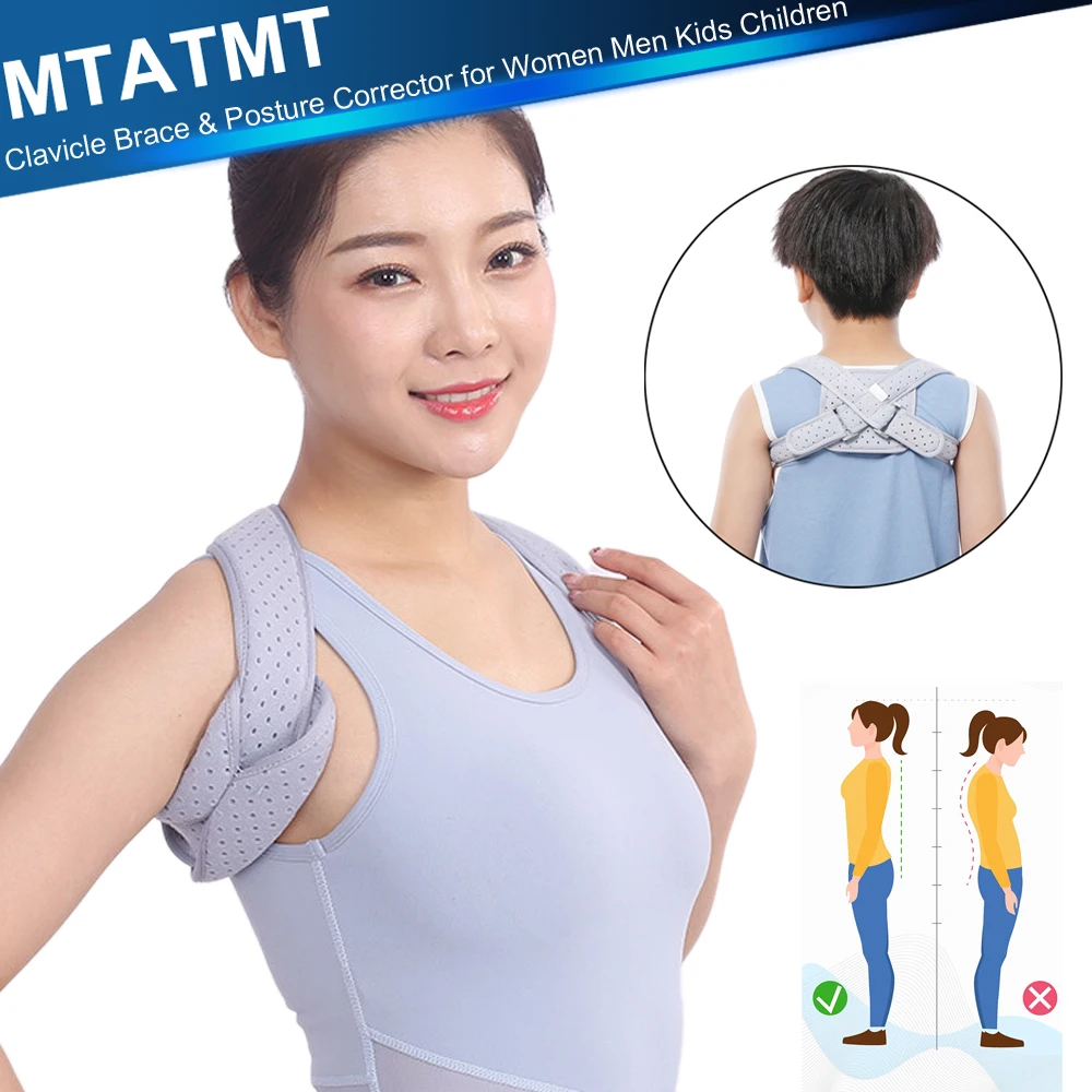 

1Pcs Posture Corrector-Back Brace for Men Women Kids- Fully Adjustable Straightener for Mid, Upper Spine Support- Neck, Shoulder