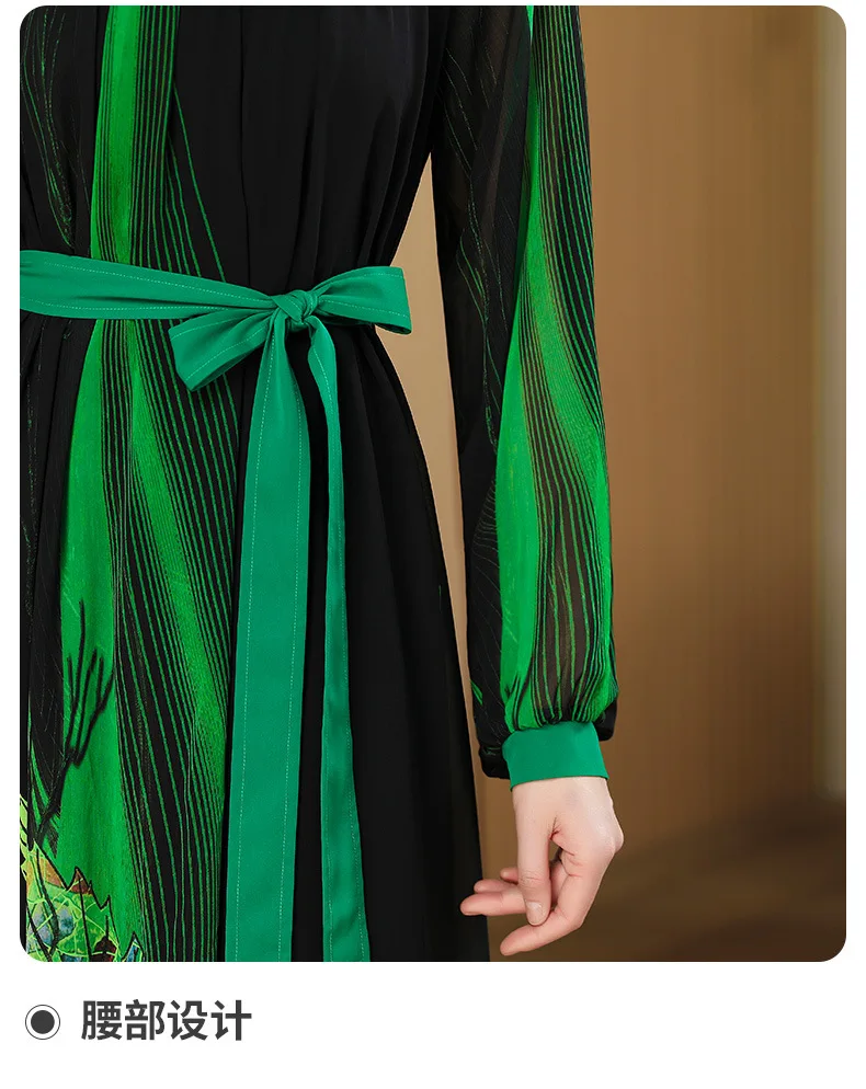 Chiffon Black And Green Maxi Dress MACloth Straps Green Beaded