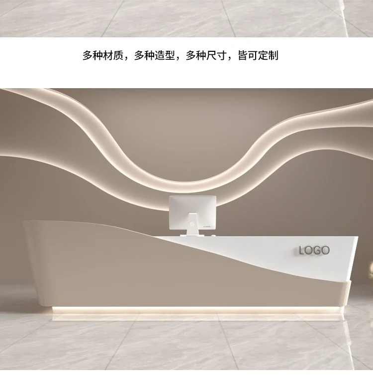 Description Picture 6 of itemLectern European Reception Desks Executive Hospital Replica Cashier Table Luxury Escritorios De Oficina Reception Furniture