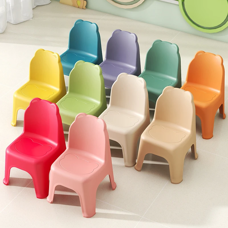 Stepladder Plastic chair for kids Anti slip desk chair for girls Children Home Portable kids chairs Space saving furniture