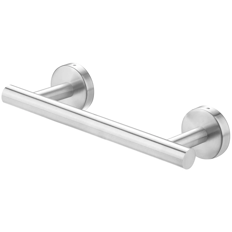 Towel Bar, 9 Inch Matte Black Single Towel Racks for Bathroom Kitchen Hand Towel Holder Dish Cloths Hanger Silver