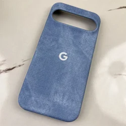 Luxury Cowboy Pattern Shockproof Phone Case - Fashionable Protective Back Cover - Pixel 9 (Light Blue)