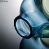 Creative Blue/Amber Gradient Glass Vase Hydroponic Flower Pots Desk Decoration Artificial Flower Decorative Floral Arrangement 5