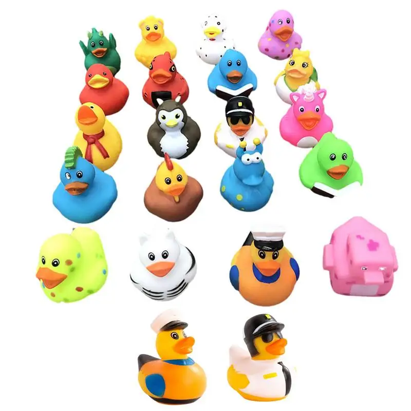 

Multi-color Rubber Ducky For Baby Showers Bath Toy Christmas Birthdays Party Favor Bath Toys For Kids Boys Girls