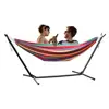 Outdoor Canvas Hammock Indoor Hammock Stand with Carrying Bag, Strong Load-Bearing Hammock Swing 1