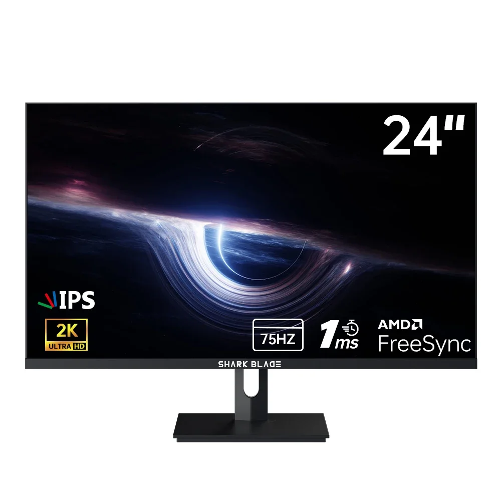

24 Inch Monitor 2K 75Hz LCD Display PC IPS QHD Desktop Gamer Computer Screen Flat HDMI-compatible/DP/2560*1440