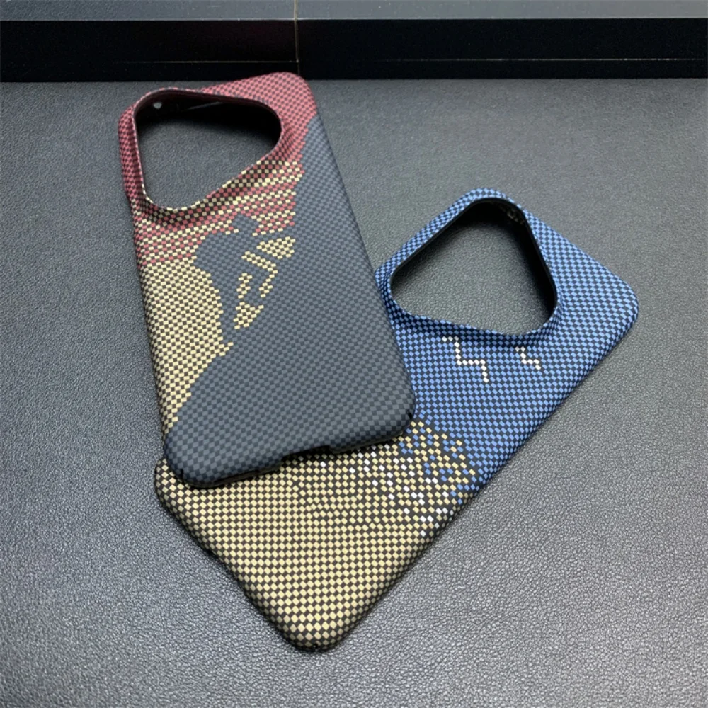 Premium Carbon Fiber Grain Slim Hard Case